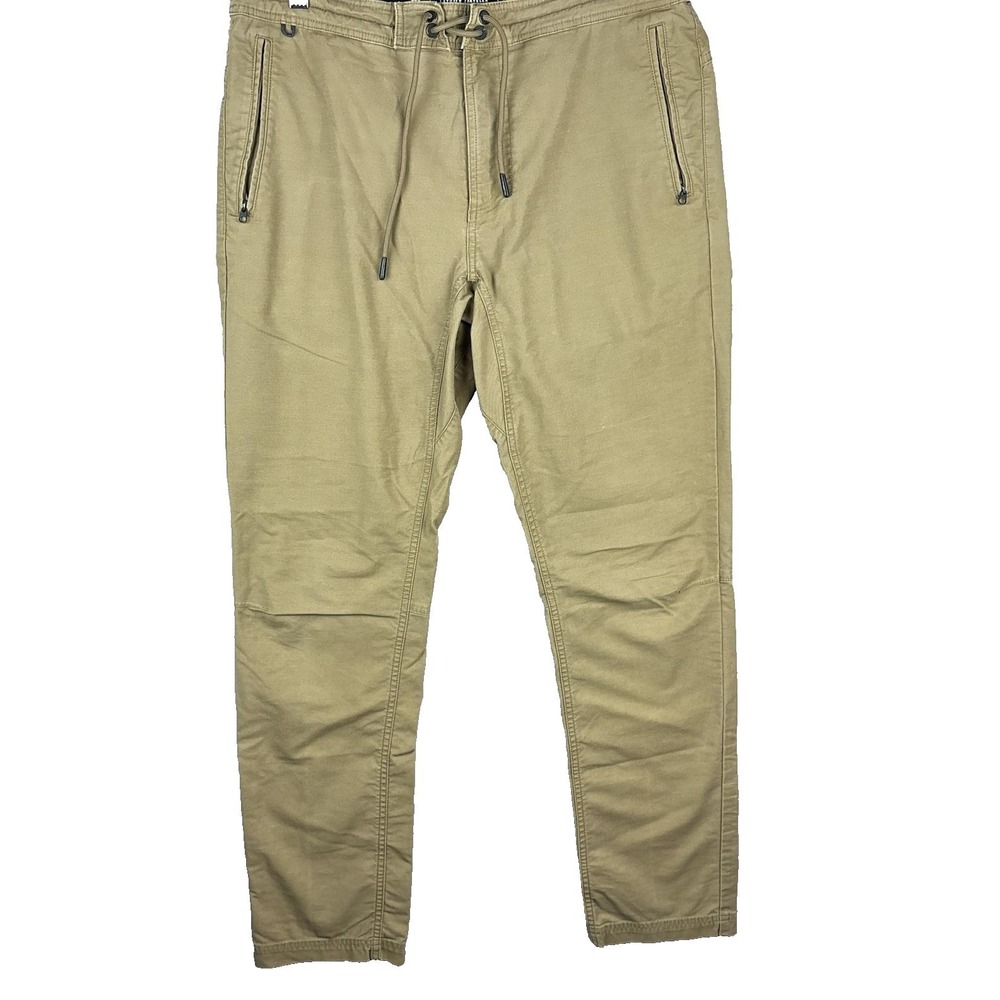 Roark Layover Traveler Khaki Pants Mens 32x30 Straight Drawstring Beige